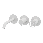 Remer Chrono Смеситель для ванны встраиваемый, излив, лейка, с внутренней частью, цвет: bianco opaco CH54D2PBO