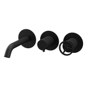 Remer Chrono Смеситель для ванны встраиваемый 3 потребителя, с встраиваемой частью, цвет: nero opaco CH54D3PNO