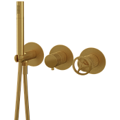 Remer Chrono Смеситель для ванны, 2 потребителя, с внутренней частью, цвет: oro spazzolato CH97D2PBG