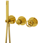 Remer Chrono Смеситель для ванны встраиваемый 2 потребителя, с встраиваемой частью, цвет: oro lucido CH97D2PDO