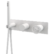 Remer Chrono Смеситель для ванны встраиваемый 3 потребителя с внутренней частью, цвет: bianco opaco CH97D3BO