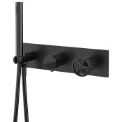 Remer Chrono Смеситель для ванны, 3 потребителя, с внутренней частью, цвет: cromo nero spazzolato CH97D3CFP