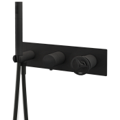 Remer Chrono Смеситель для ванны встраиваемый 3 потребителя, с встраиваемой частью, цвет: nero opaco CH97D3NO