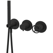 Remer Chrono Смеситель для ванны встраиваемый 3 потребителя, с встраиваемой частью, цвет: nero opaco CH97D3PNO