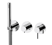 Remer Metrica Смеситель для ванны встраиваемый, 3 потребителя, с встраиваемой частью, цвет: cromo MC97D3P