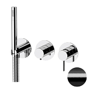 Remer Metrica Смеситель для ванны, 3 потребителя, с внутренней частью, цвет: cromo nero spazzolato MC97D3PCFP