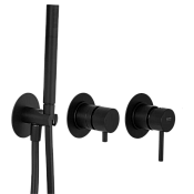 Remer X Style Смеситель для ванны встраиваемый, 2 потребителя, с внутренней частью, цвет: nero opaco X97D2PNO