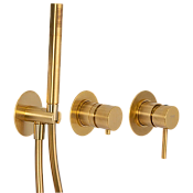 Remer X Style Смеситель для ванны, 3 потребителя, с внутренней частью, цвет: oro spazzolato X97D3PBG