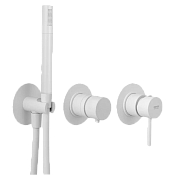 Remer X Style Смеситель для ванны встраиваемый 3 потребителя с внутренней частью, цвет: bianco opaco X97D3PBO