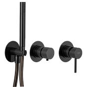 Remer X Style Смеситель для ванны, 3 потребителя, с внутренней частью, цвет: cromo nero spazzolato X97D3PCFP