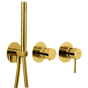 Remer X Style Смеситель для ванны встраиваемый, 3 потребителя, с внутренней частью, цвет: oro lucido X97D3PDO