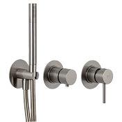 Remer X Style Смеситель для ванны встраиваемый 3 потребителя с внутренней частью, цвет: visual inox X97D3PXV