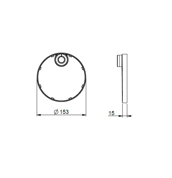 Almar Round Мыльница для душевой штанги, цвет: прозрачный E085002