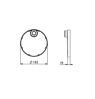 Almar Round Мыльница для душевой штанги, цвет: прозрачный E085002