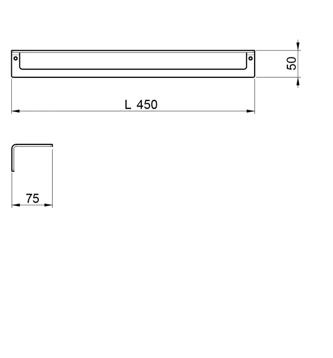 Almar Accessories Полотенцедержатель 45 см, подвесной, цвет: chrome E305001.CR
