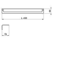 Almar Accessories Полотенцедержатель 45 см, подвесной, цвет: chrome E305001.CR