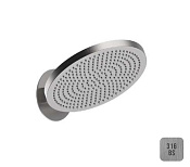 Almar Velvet 230 Верхний душ с кронш. настенным d23,2 см, 1 режим, цвет: brushed stainless steel E044301.316