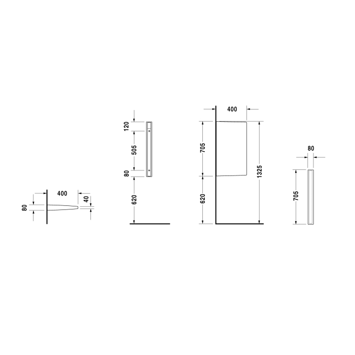 Duravit Starck 3 Перегородка для писсуара, цвет: белый глянцевый 8500000000
