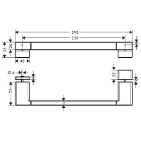 Hansgrohe AddStoris Ручка для двери душевой, цвет: хром 41759000