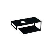 Kerasan Louise Консоль под раковину 100x50 см, подвесная с полкой, цвет: Nero matt 9322k1