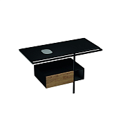 Kerasan Thelma Консоль под раковину 140x58 см, напольная, с полотенцедержателем, цвет: Nero matt 9323k5