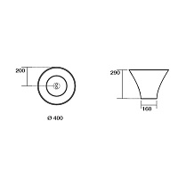 Kerasan Deco Декоративная пластина для слива раковины Deco, цвет: Ferro matt 486089 Ferro matt