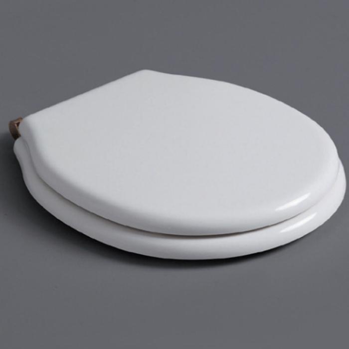 Simas Londra Крышка-сиденье для унитаза, без микролифта, крепление бронза, цвет: белый глянцевый LO003 bi/br