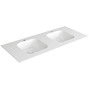 Simas Agile Раковина подвесная с 2мя чашами 120х51 см, без перелива, цвет: белый глянцевый WA120 bi*2
