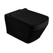 Simas Baden Baden Унитаз подвесной безободковый 36х56 см, без крышки-сиденья, цвет: nero matt BB18nero matt