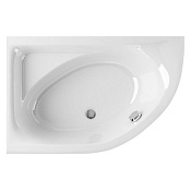 Whitecross Aquarella Ванна пристенная - левая, 170х110 см, перелив по центру, цвет: белый глянцевый 0108.170110.100