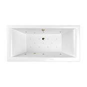 Whitecross Savia duo Ванна гидромассажная Relax 170х80 см, перелив по центру, цвет: белый глянцевый 0103.170080.100.RELAX.BR