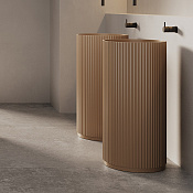 Dea Design Pedestal Basin Раковина напольная 45x45x90h см, Solid Surface, цвет: dark camel DD2803 450 1