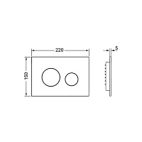 Tece Loop Кнопка смыва для унитаза, пластик, цвет: латунь металлик 9240936