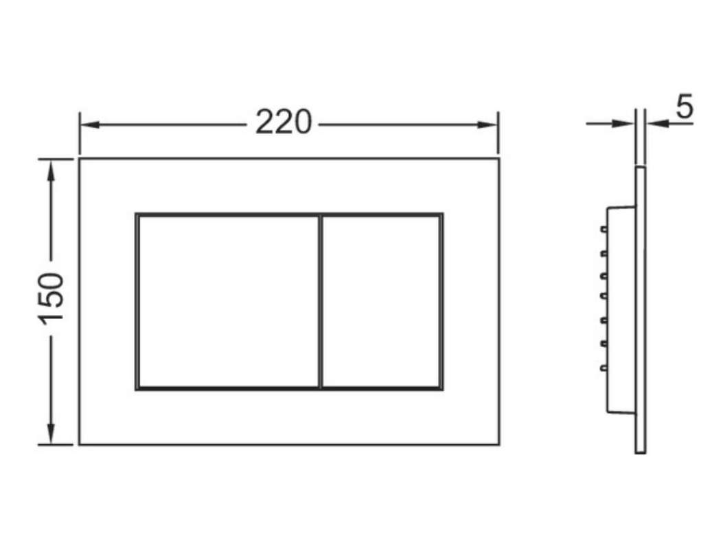Tece Now Кнопка смыва для унитаза, пластик, цвет: графит матовый 9240423
