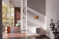 Tece Square Кнопка смыва для унитаза, стекло, цвет: бежевый сатинированный 9240827