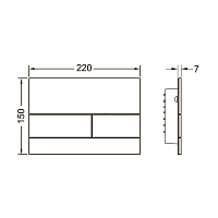 Tece Square Кнопка смыва для унитаза, стекло, цвет: бежевый сатинированный 9240827