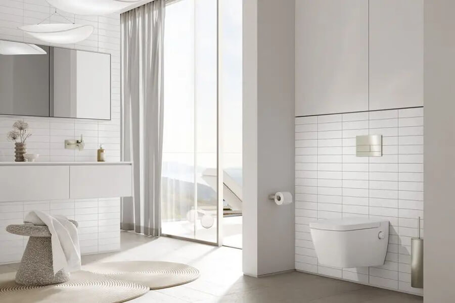 Tece Square Кнопка смыва для унитаза, стекло, цвет: серый сатинированный 9240826