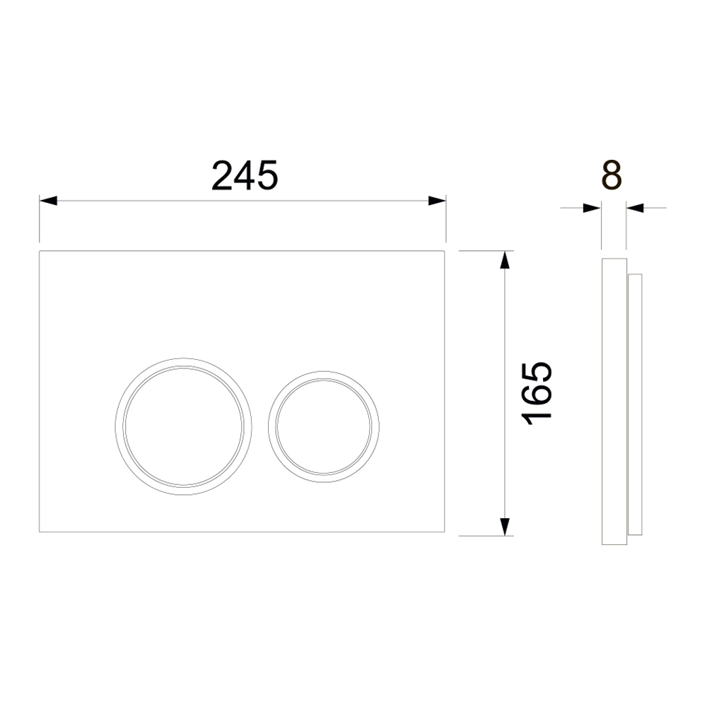 Tece Spring Кнопка смыва для унитаза, пластик, цвет: белый/хром глянцевый 9940103