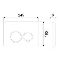 Tece Spring Кнопка смыва для унитаза, пластик, цвет: белый/хром глянцевый 9940103