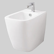 ArtCeram A16 Биде напольное 36x52 см, 1 отв, с переливом, покрытие Saniglaze, цвет: matt white ASB005 05 00
