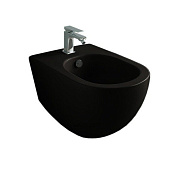 ArtCeram File 2.0 Биде подвесное 37x52 см, 1 отв, с переливом, покрытие Saniglaze, цвет: matt black FLB003 17 00