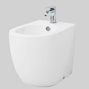 ArtCeram File 2.0 Биде напольное 37x52 см, 1 отв., с переливом, с креплениями, цвет: glossy white FLB004 01 00