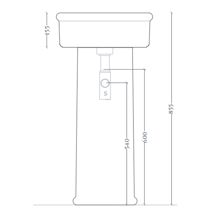 ArtCeram Brera Пьедестал для раковины напольный, цвет: matt white BRC001 05 00