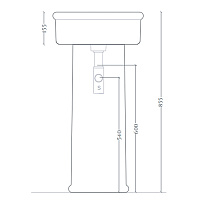 ArtCeram Brera Пьедестал для раковины напольный, цвет: matt white BRC001 05 00