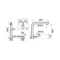 Omoikiri Nara LG Смеситель для кухни без гибкого излива, цвет: светлое золото 4994484