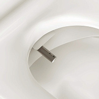 ArtCeram Hype Унитаз подвесной безободковый с крышкой с биде 38x59 см, Saniglaze, цвет: glossy white KHYV001 01 00