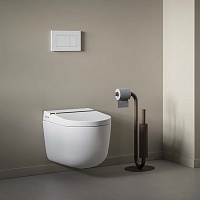 ArtCeram Hype Унитаз подвесной безободковый с крышкой с биде 38x59 см, Saniglaze, цвет: glossy white KHYV001 01 00