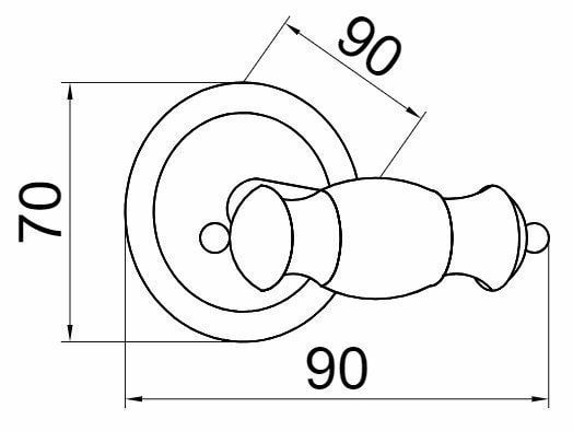 Boheme Vogue Крючок для полотенец двойной, подвесной, цвет: chrome 10136
