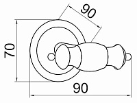 Boheme Vogue Крючок для полотенец двойной, подвесной, цвет: chrome 10136