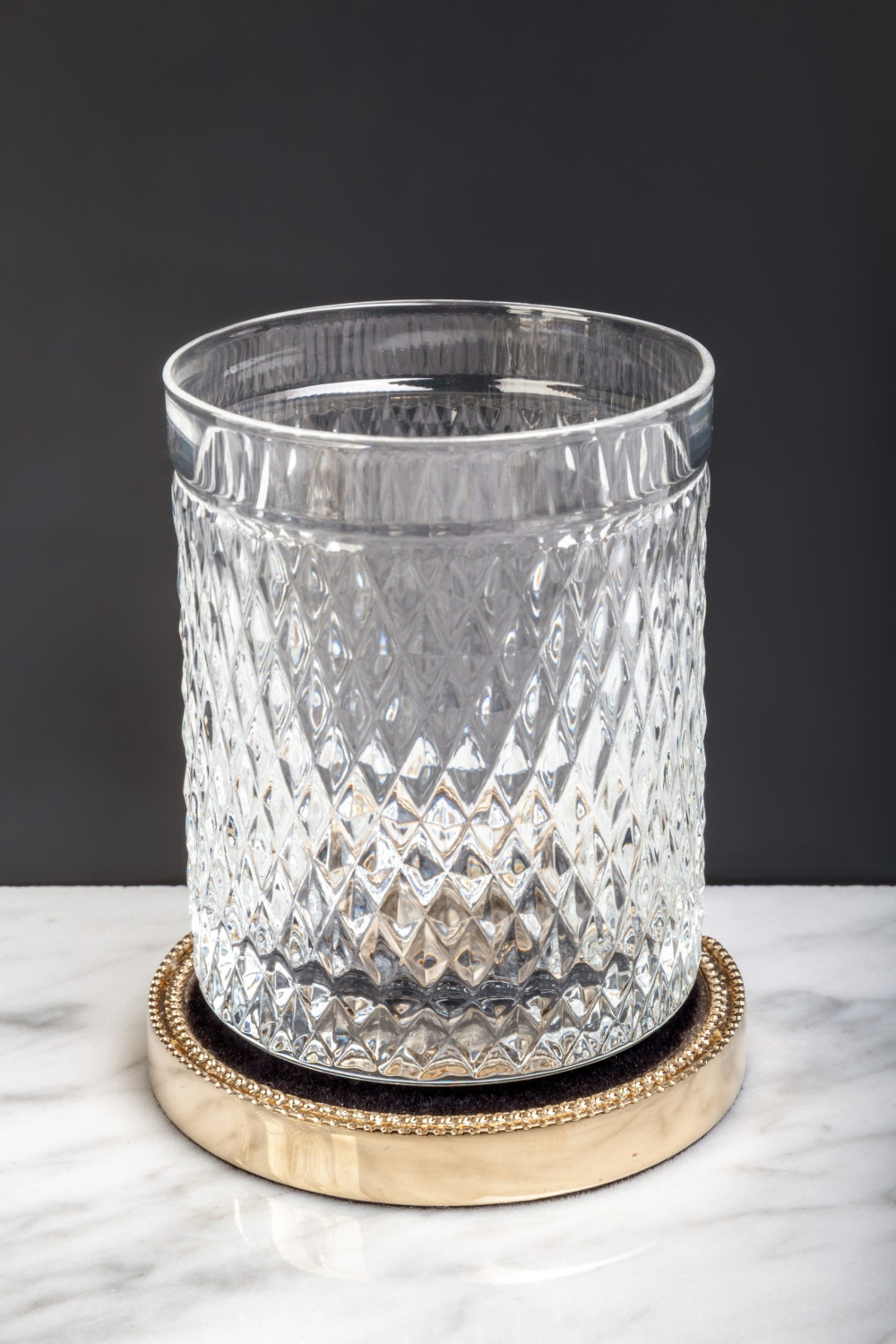 Boheme Murano Cristal Стакан настольный, стеклянный полупрозрачный, цвет: gold 10218